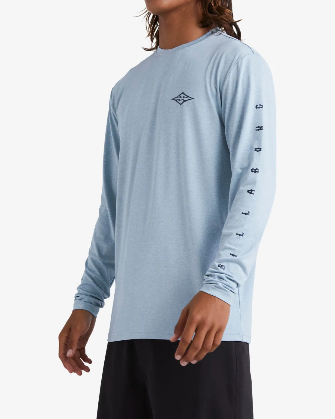 Unity Loose Fit Long Sleeve Surf Tee - Smoke Blue Heather sold by Billabong product image thumbnail 2