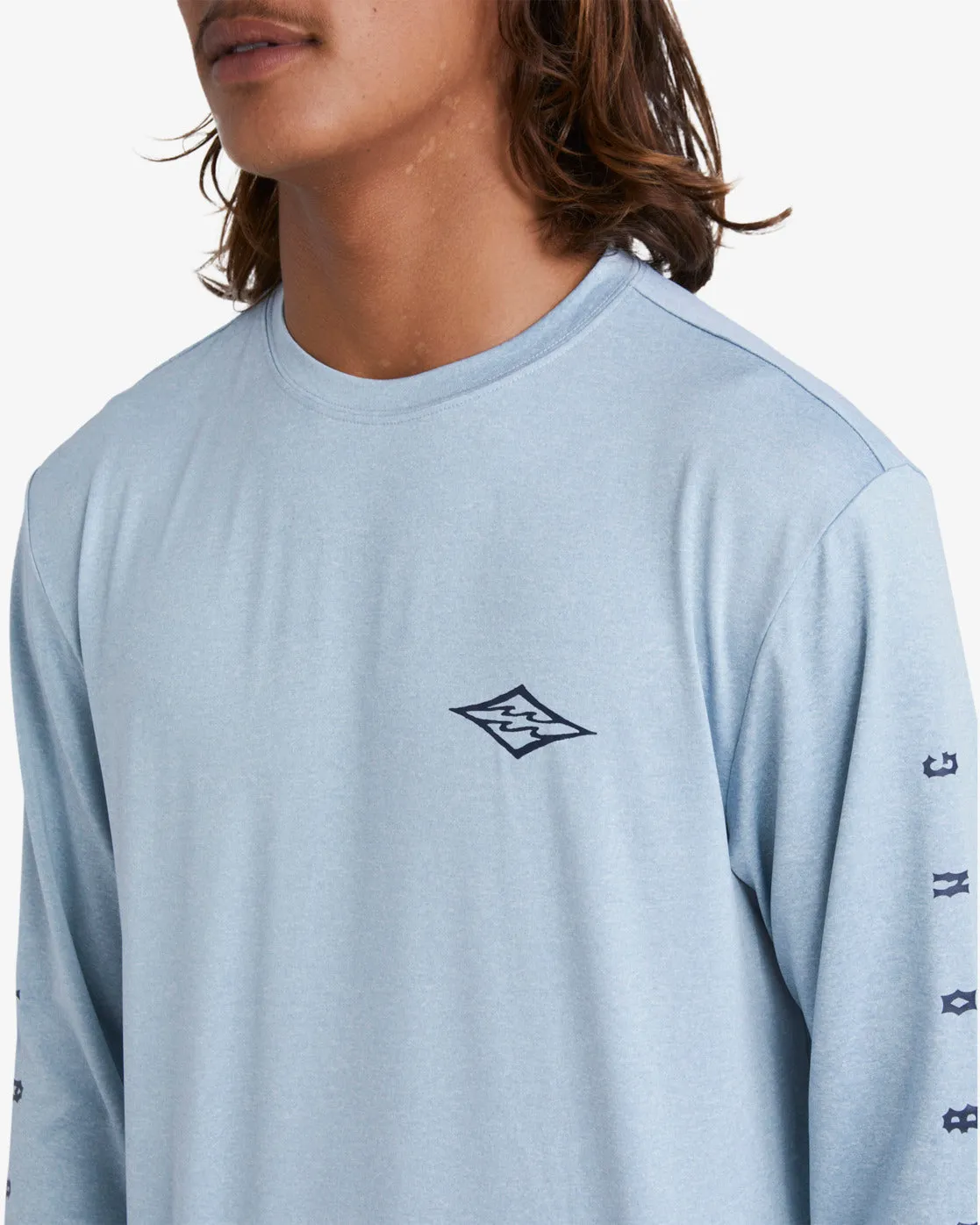 Unity Loose Fit Long Sleeve Surf Tee - Smoke Blue Heather sold by Billabong product image thumbnail 4