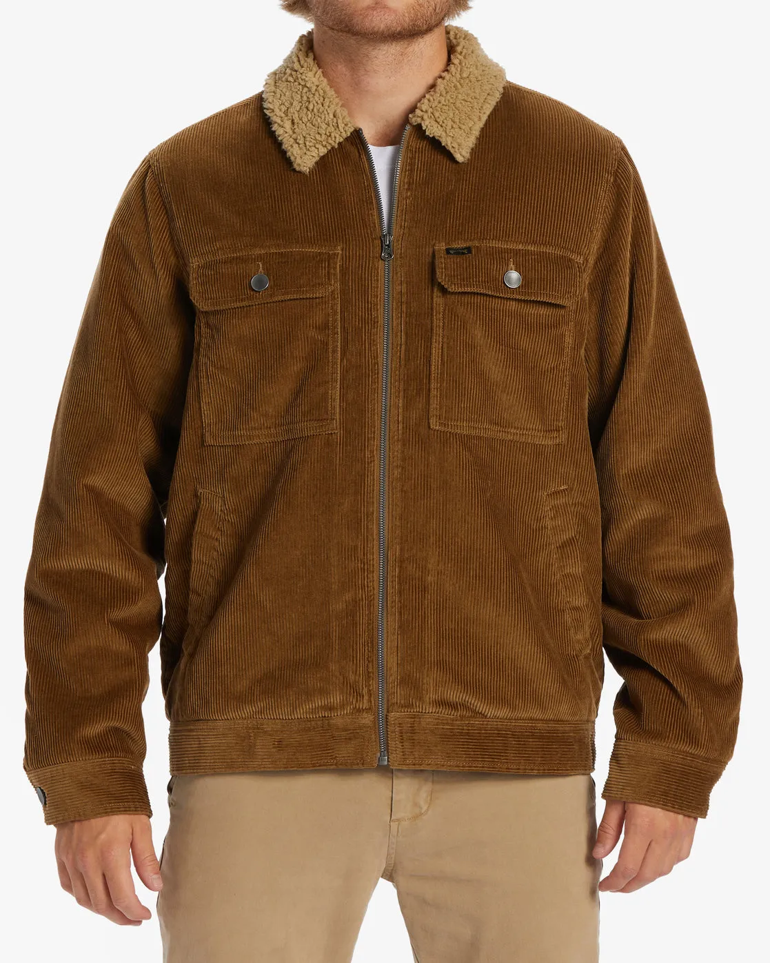 Barlow Cord Sherpa Lined Jacket - Otter sold by Billabong