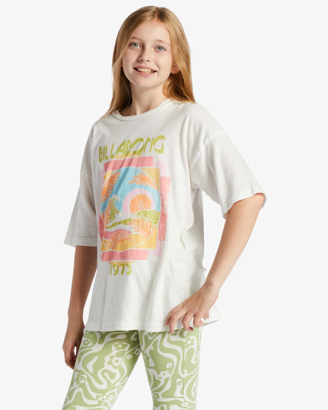 Girls Under The Palms T-Shirt - Salt Crystal sold by Billabong