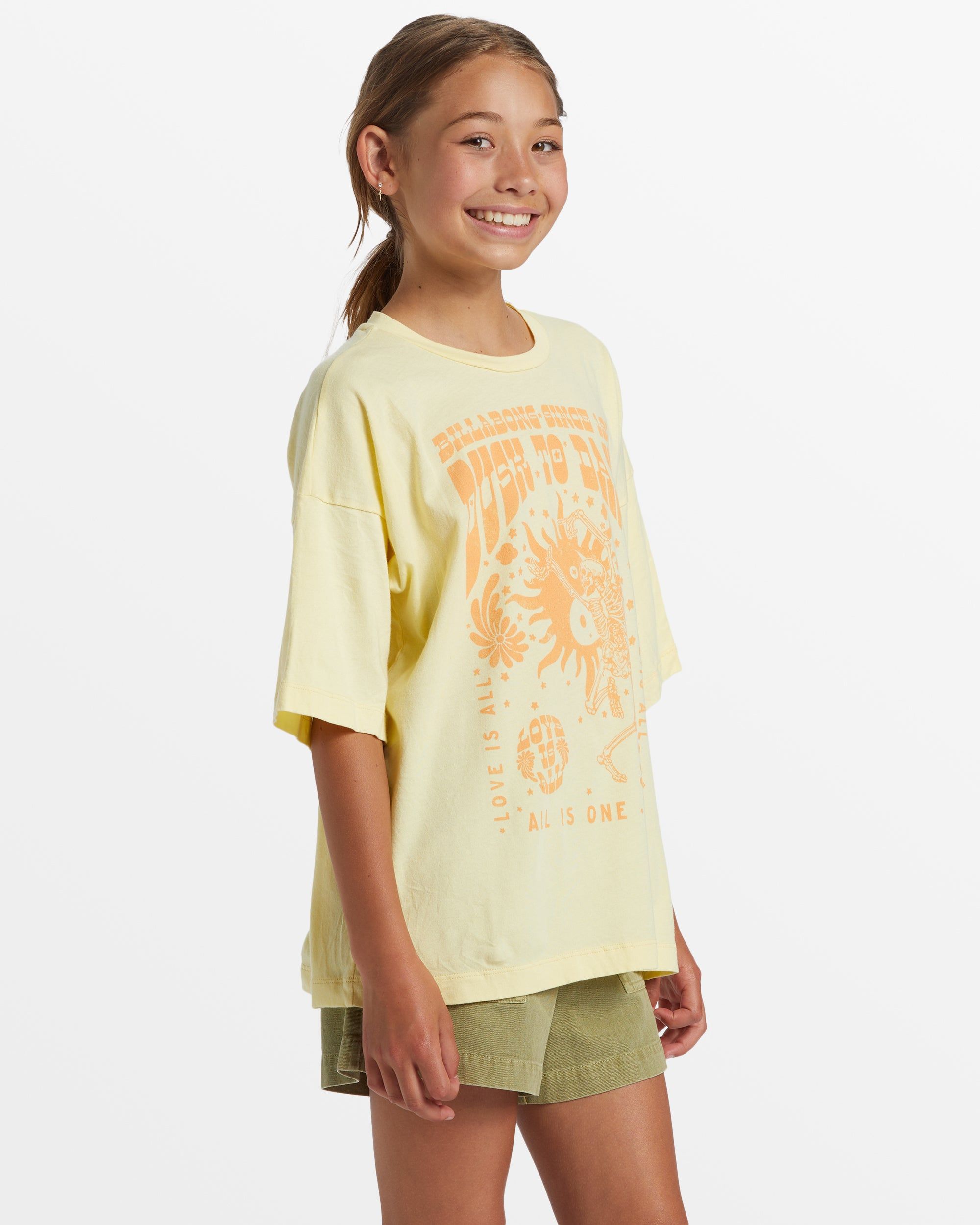 Girl's Dusk To Dawn Oversized T-Shirt - Mellow Yellow sold by Billabong product image thumbnail 3