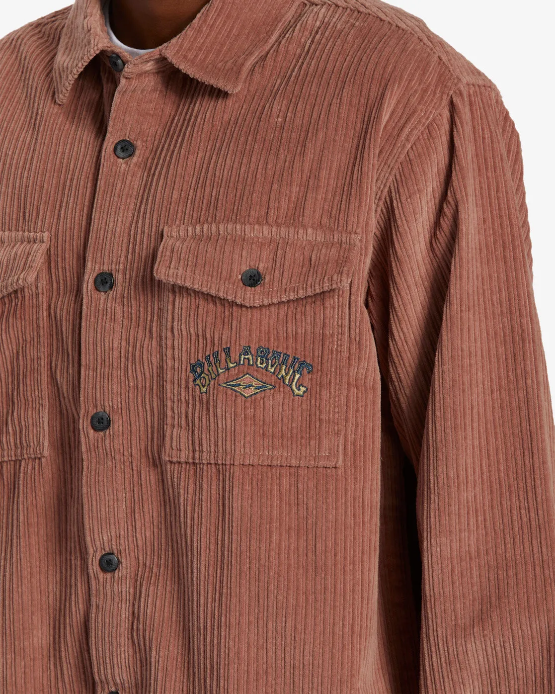 Bong Days Long Sleeve Cord Shirt - Rosewood sold by Billabong product image thumbnail 4