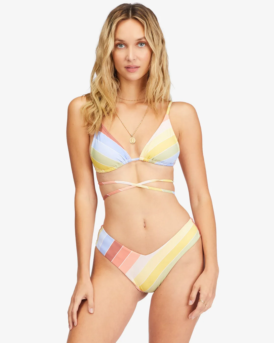 Brighter Daze Slide Tall Triangle Bikini Top - Multi sold by Billabong