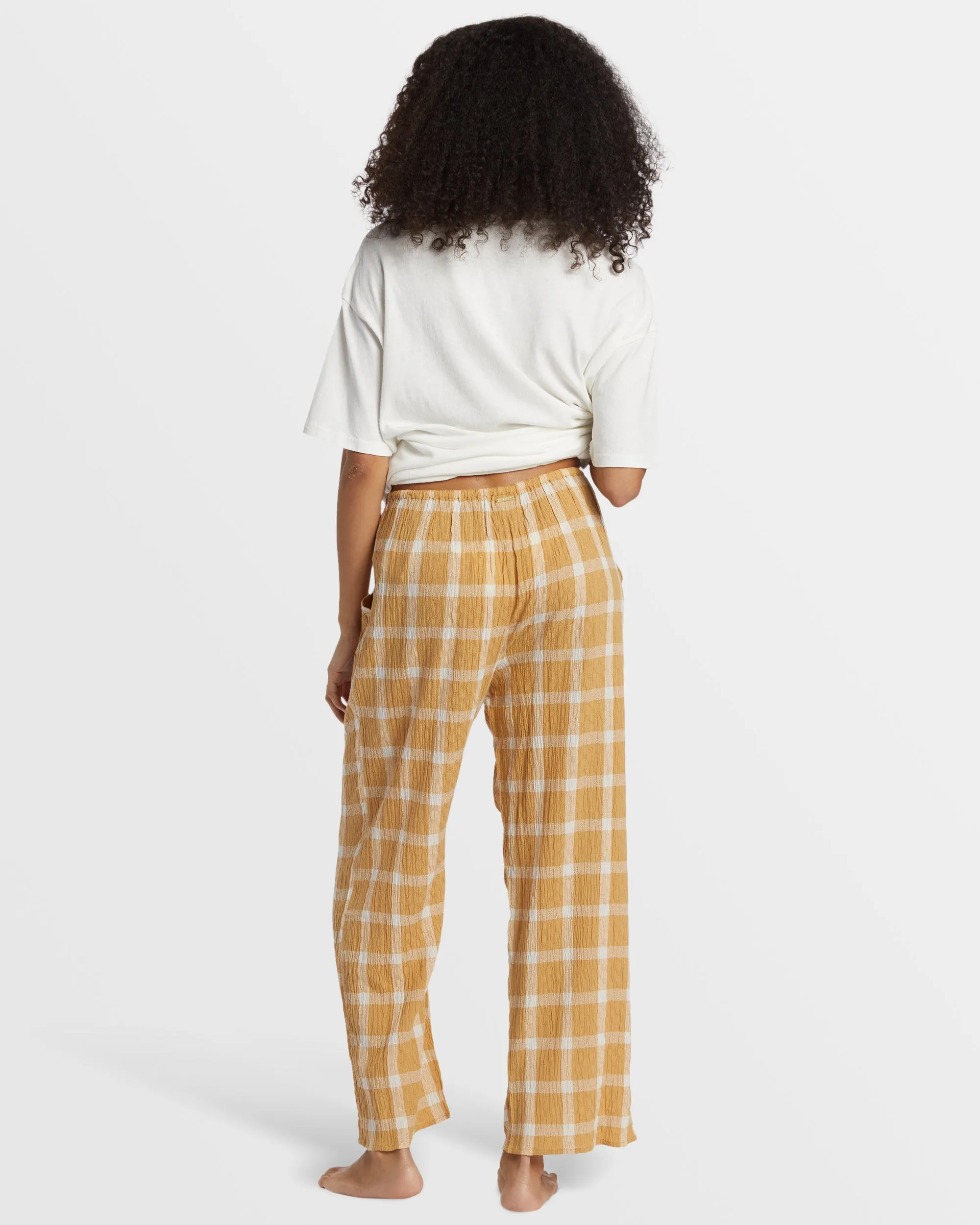 Plaid Out Elastic Waist Pants - Hemp 2 sold by Billabong product image thumbnail 3