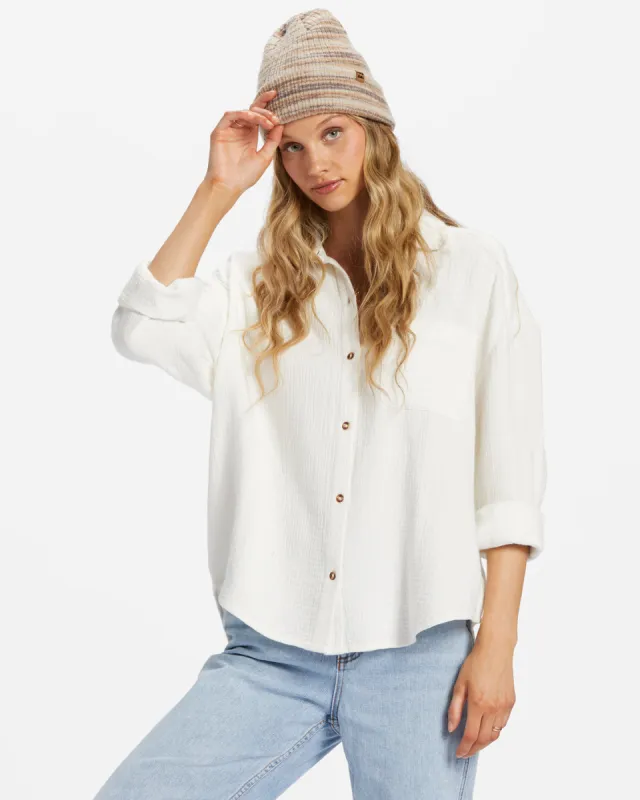 Right On Long Sleeve Shirt - Salt Crystal made by Billabong