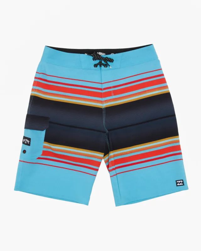 Boys All Day Stripe Pro Performance 16" Boardshorts - Coastal sold by Billabong