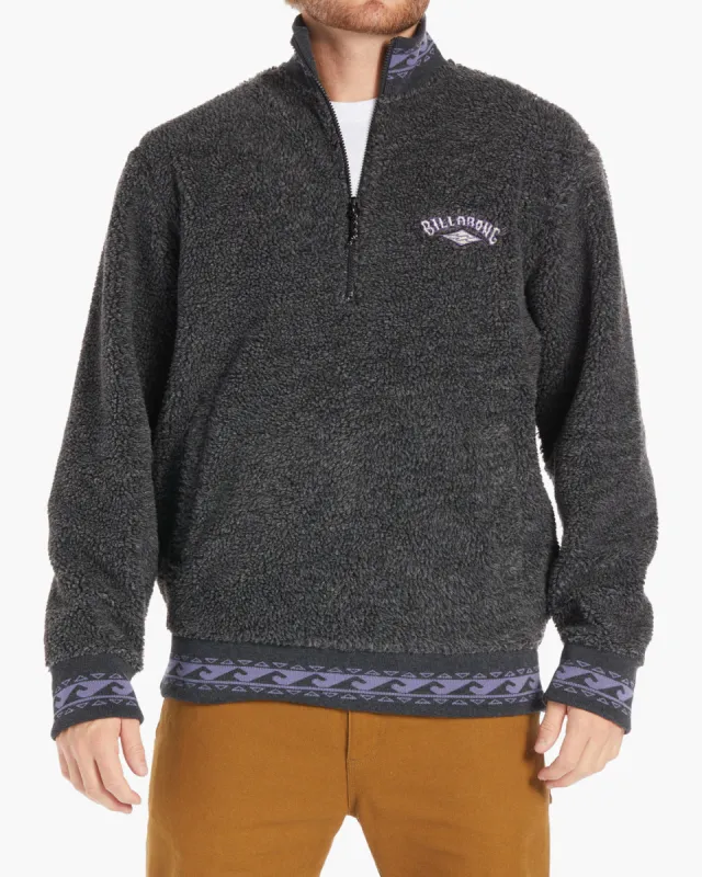 Boundary Bunyip Mock-Neck Sweatshirt - Black Heather sold by Billabong
