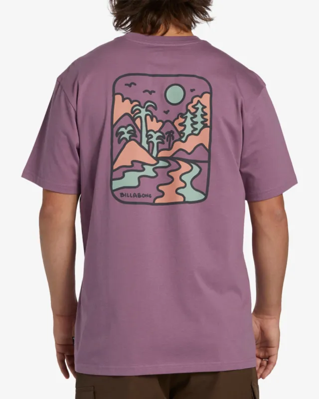 Shine Short Sleeve T-Shirt - Plum sold by Billabong