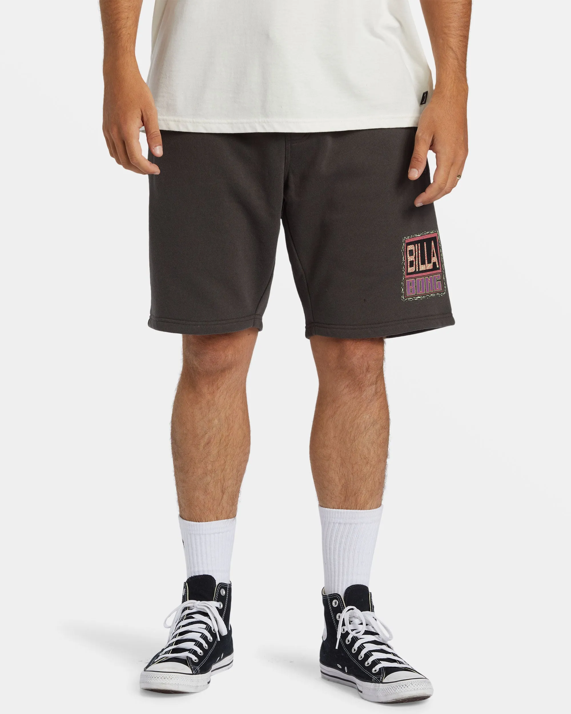 Shorebird Short Elastic Waist Shorts - Raven sold by Billabong