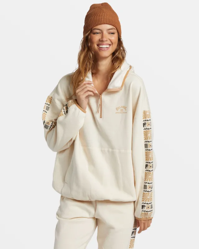 Surf Adventure Half-Zip Hoodie - White Cap sold by Billabong