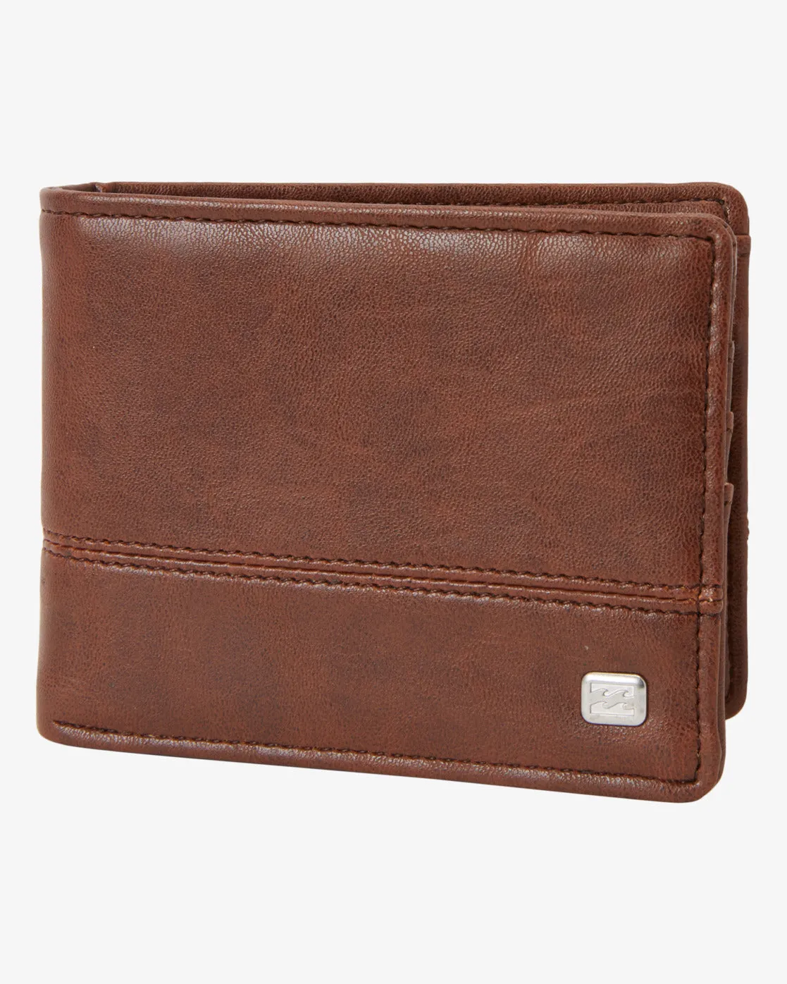 Dimension Faux Leather Bi-Fold Wallet - Java Grain sold by Billabong