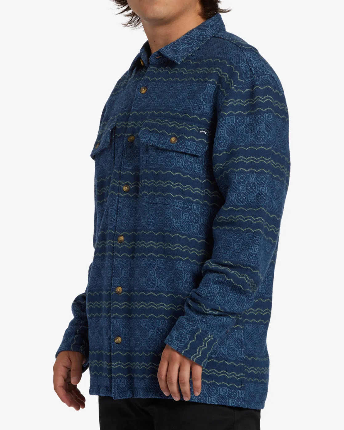 Offshore Jacquard Flannel Long Sleeve Shirt - Dark Blue sold by Billabong product image thumbnail 4