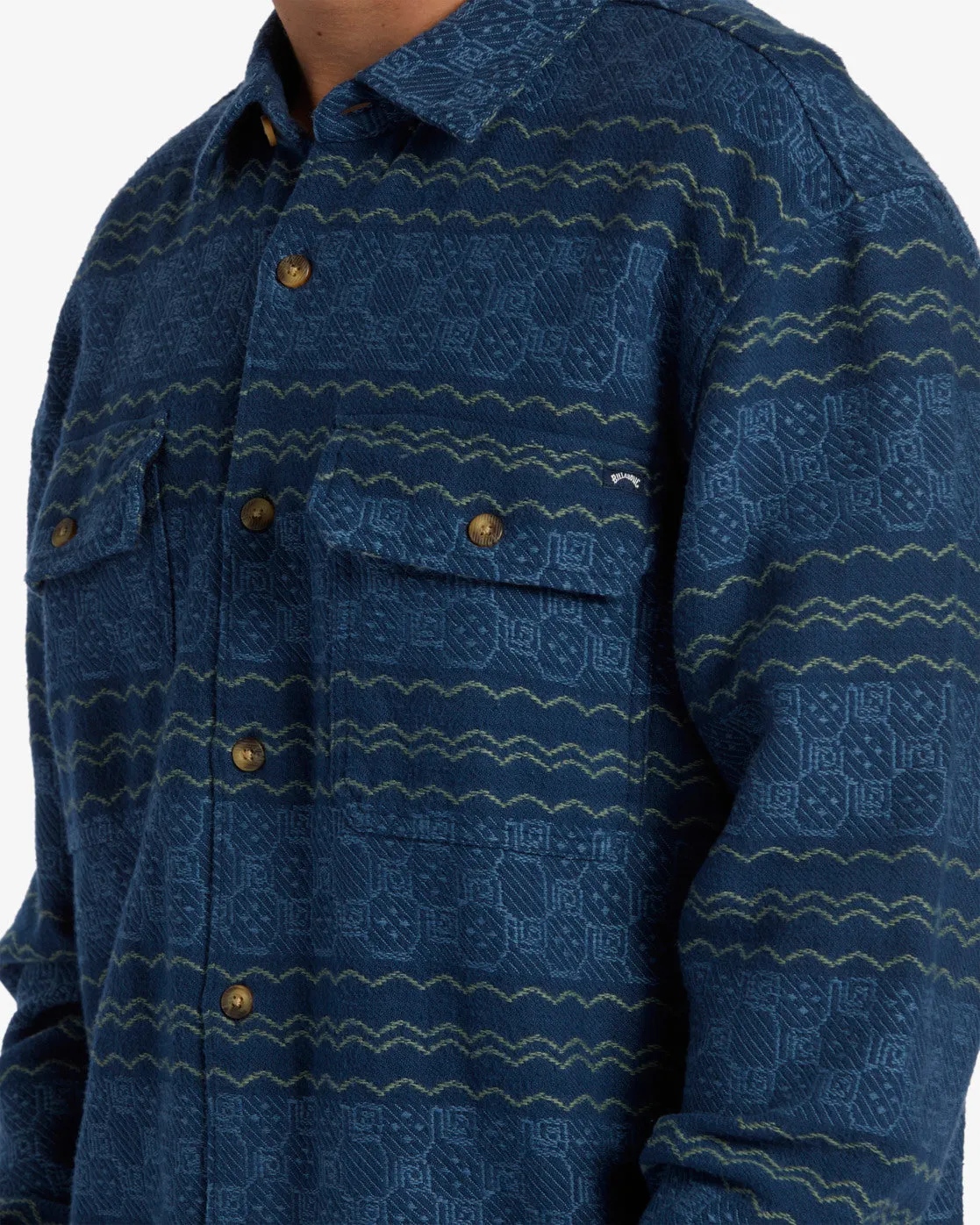 Offshore Jacquard Flannel Long Sleeve Shirt - Dark Blue sold by Billabong product image thumbnail 3