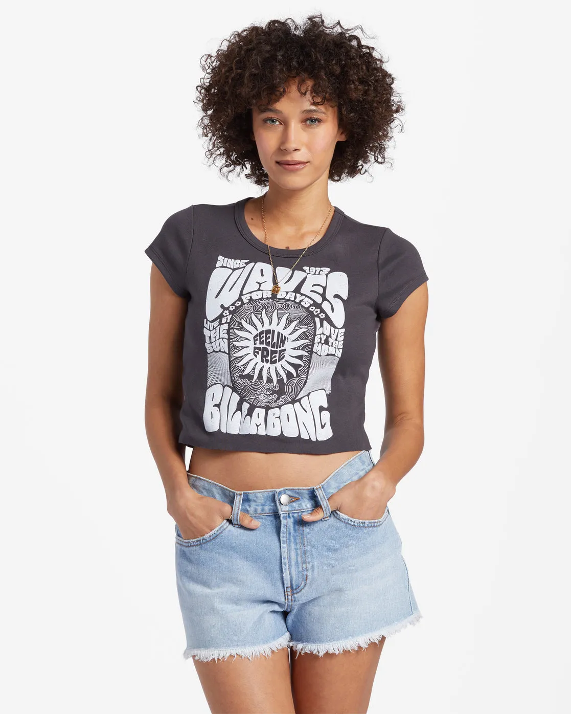 Live By The Sea T-Shirt - Off Black sold by Billabong