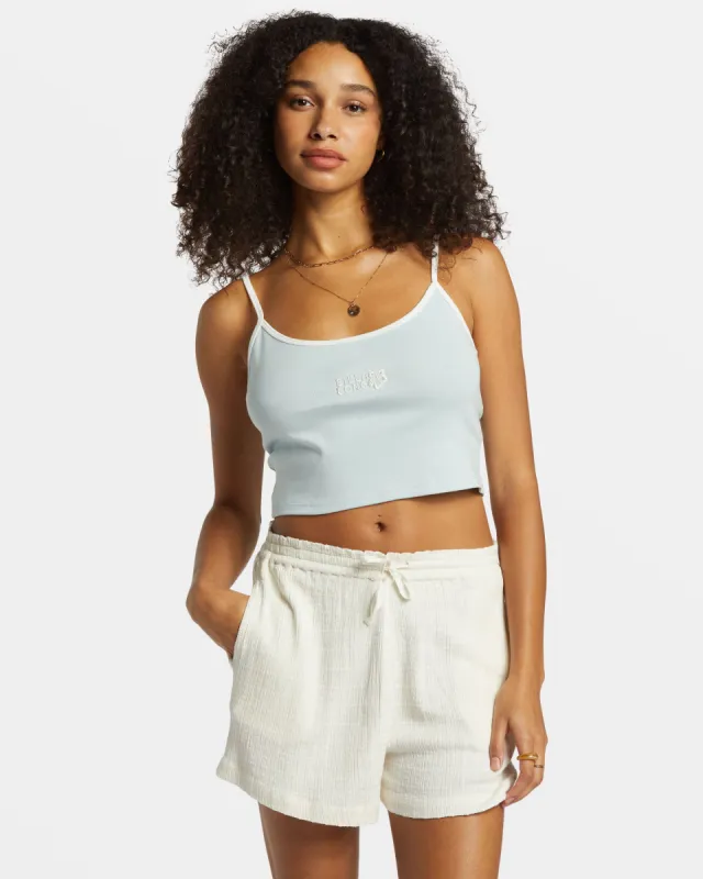 Aloe Cropped Tank Top - Dusk Blue made by Billabong