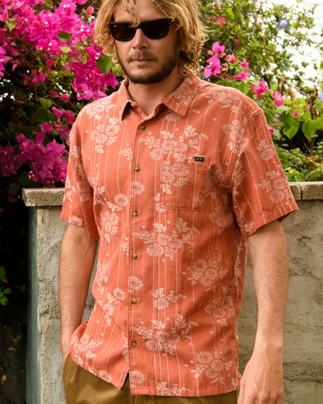 Sundays Jacquard Short Sleeve Shirt - Etruscan Red sold by Billabong