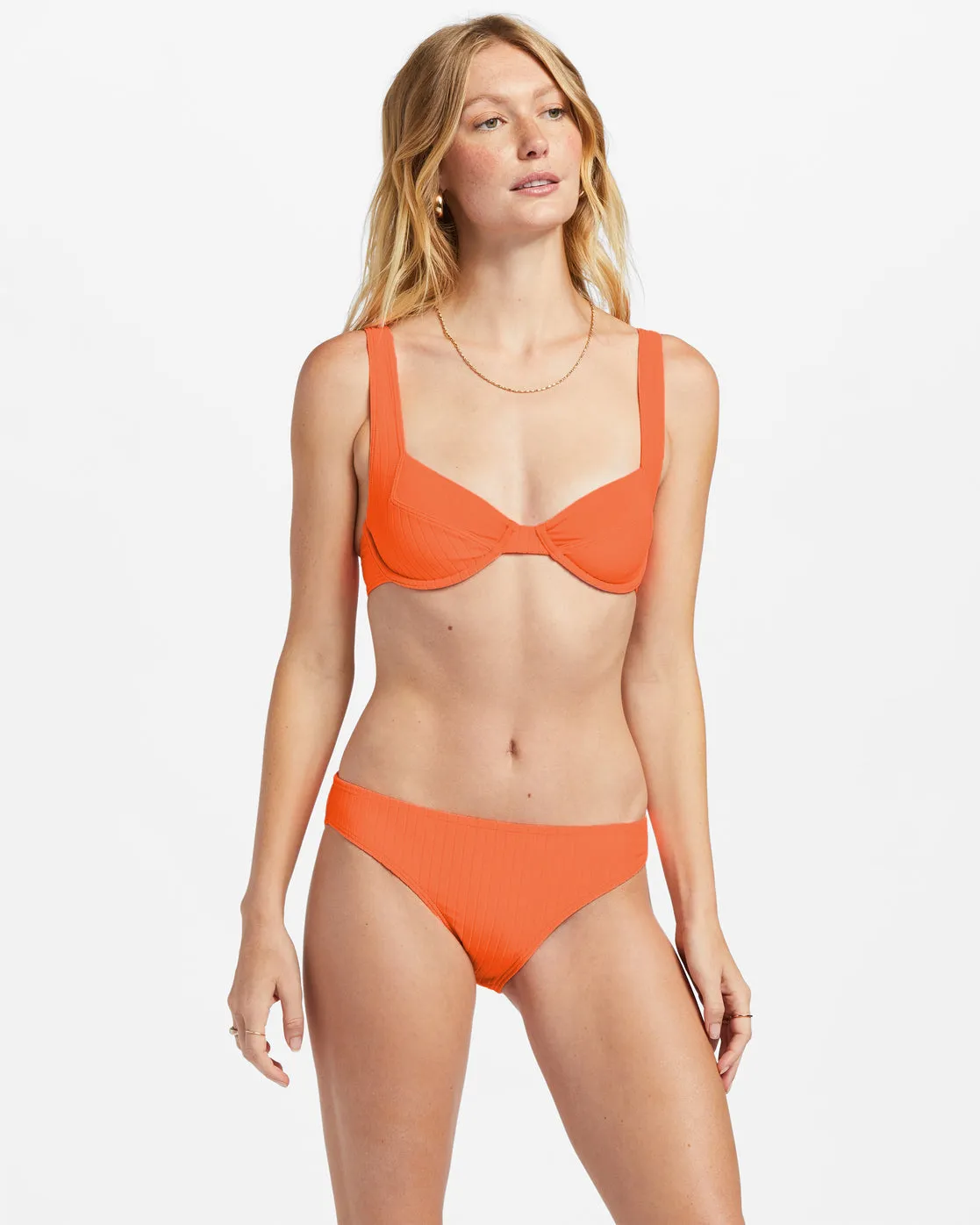 Lined Up Lowrider Bikini Bottoms - Poppin Peach sold by Billabong product image thumbnail 3
