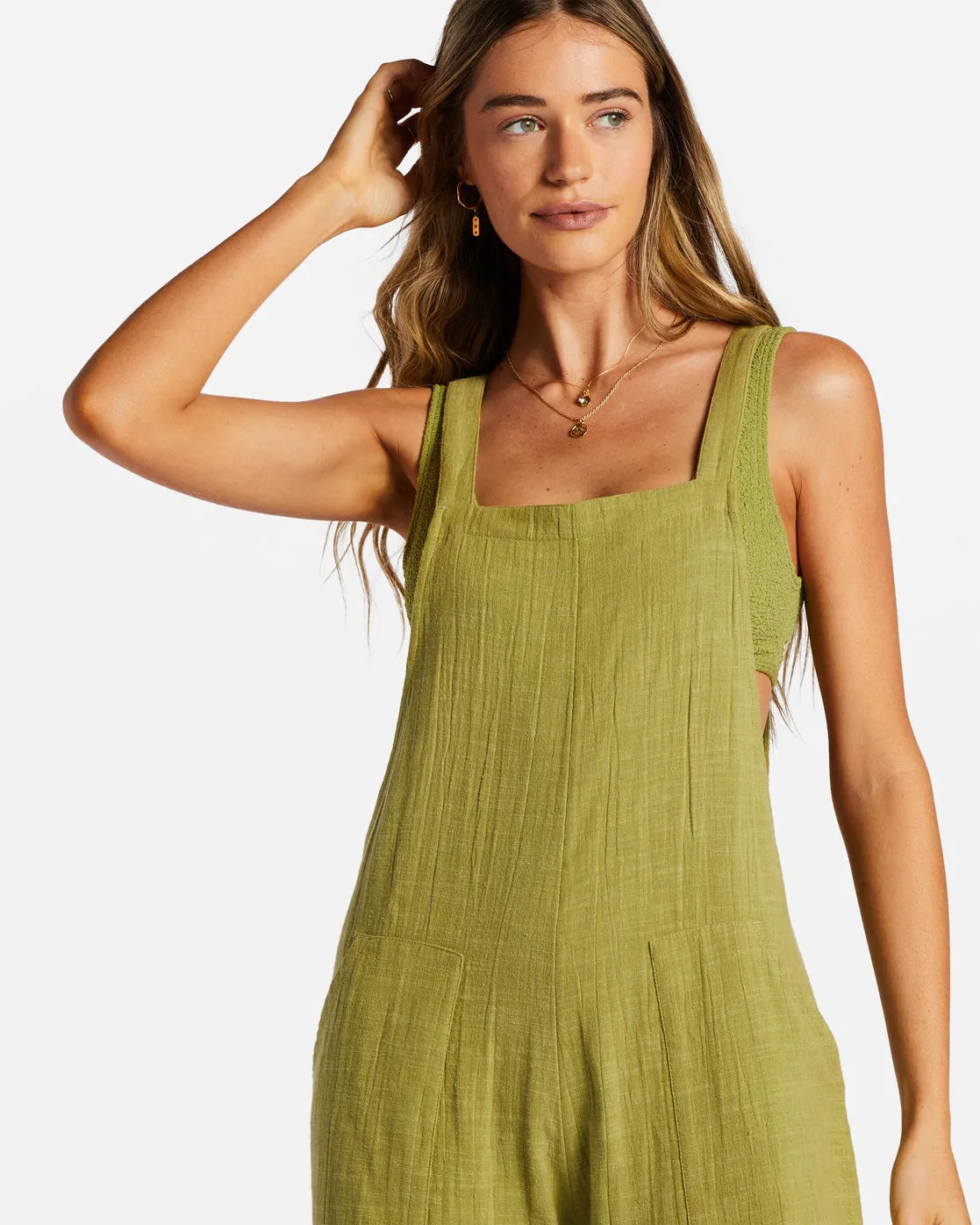 Pacific Time Strappy Jumpsuit - Green Eyes sold by Billabong product image thumbnail 4