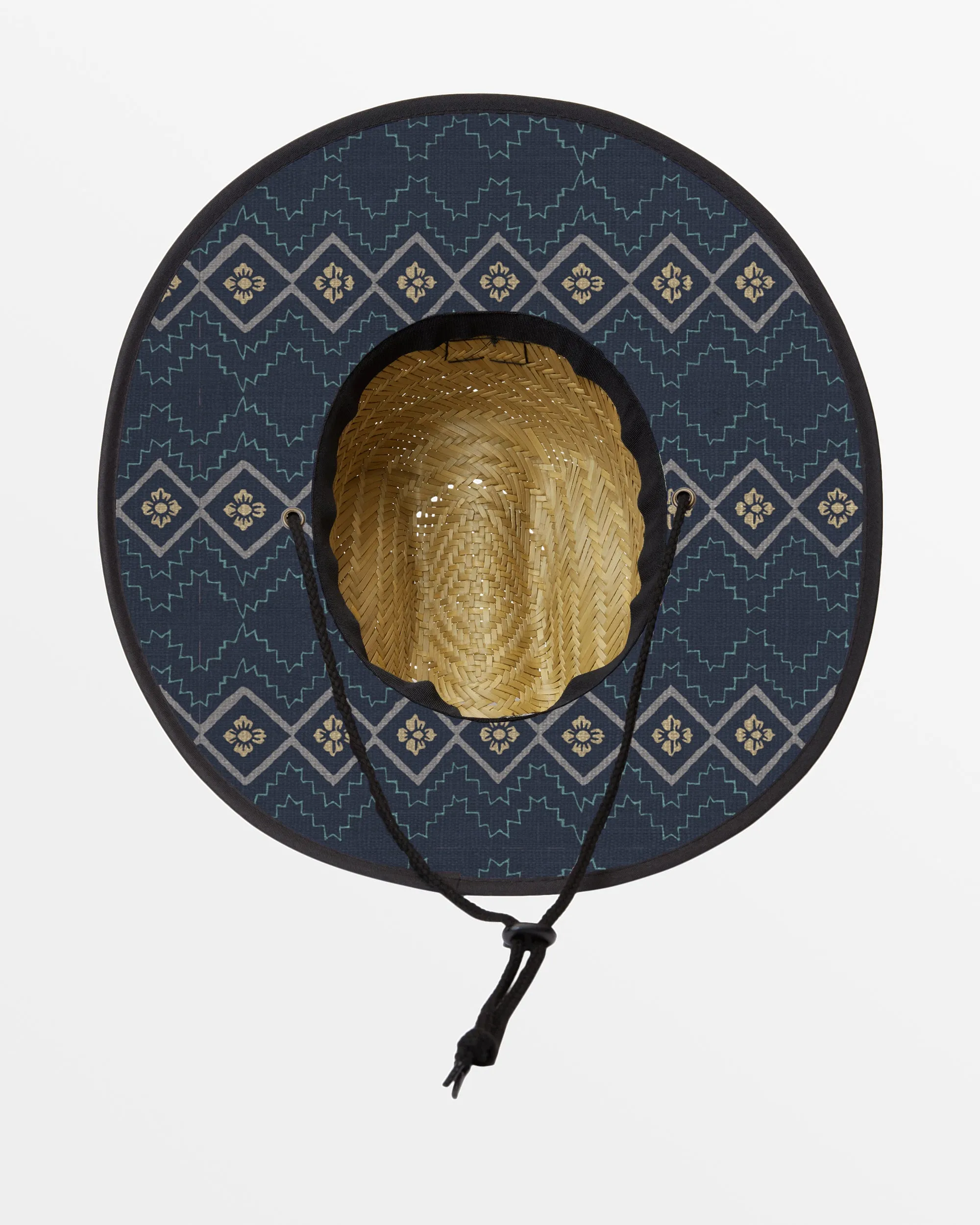 Tides Print Lifeguard Straw Hat - Navy sold by Billabong product image thumbnail 4