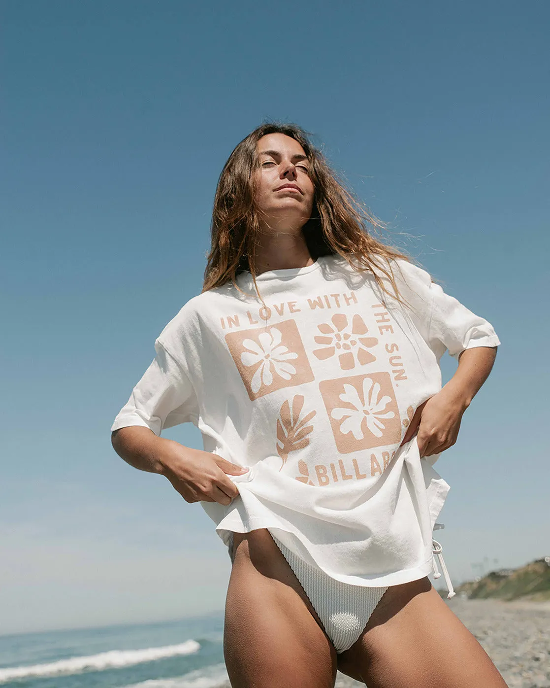 In Love With The Sun T-Shirt - Salt Crystal sold by Billabong