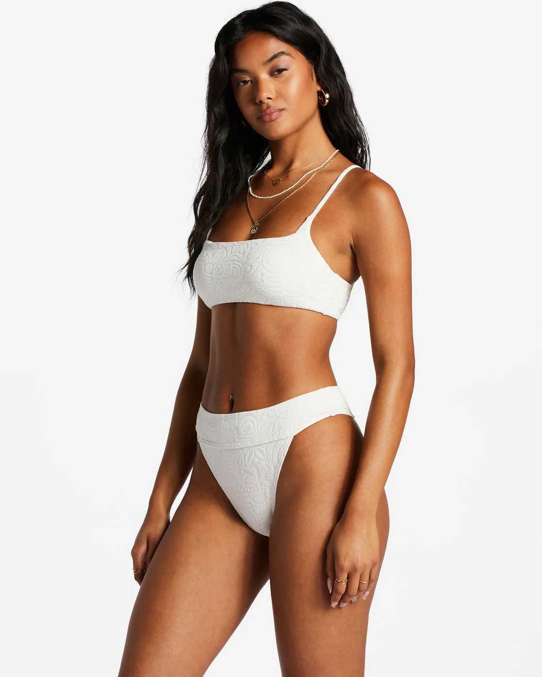 Sun Trip Tiki Aruba Bikini Bottoms - Salt Crystal sold by Billabong product image thumbnail 2