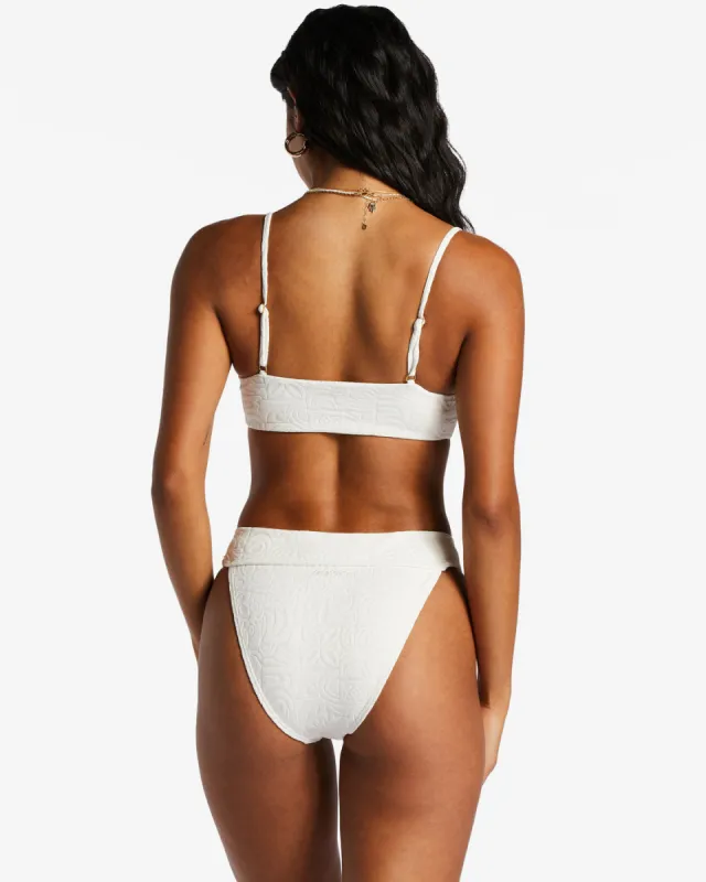 Sun Trip Tiki Aruba Bikini Bottoms - Salt Crystal sold by Billabong