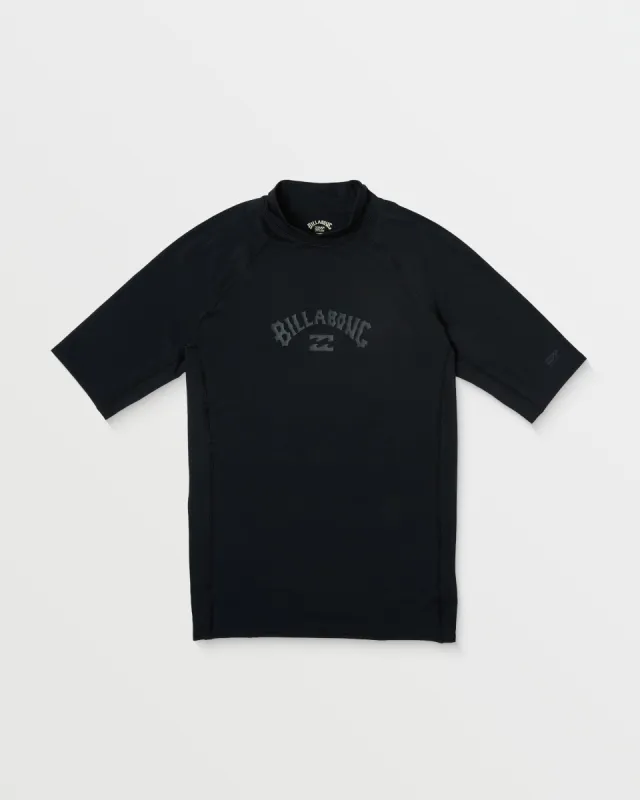 Arch Wave Short Sleeve Rashguard - Black sold by Billabong