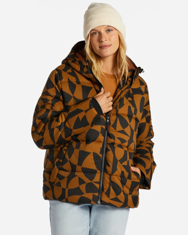 Transport Puffer Jacket - Walnut sold by Billabong