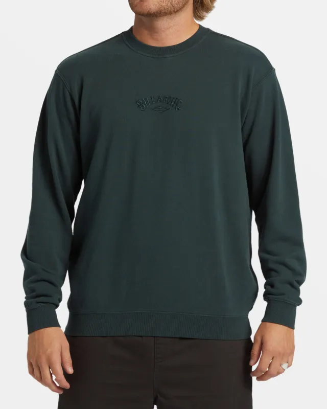 Wave Washed Crewneck Sweatshirt - Forest Green sold by Billabong