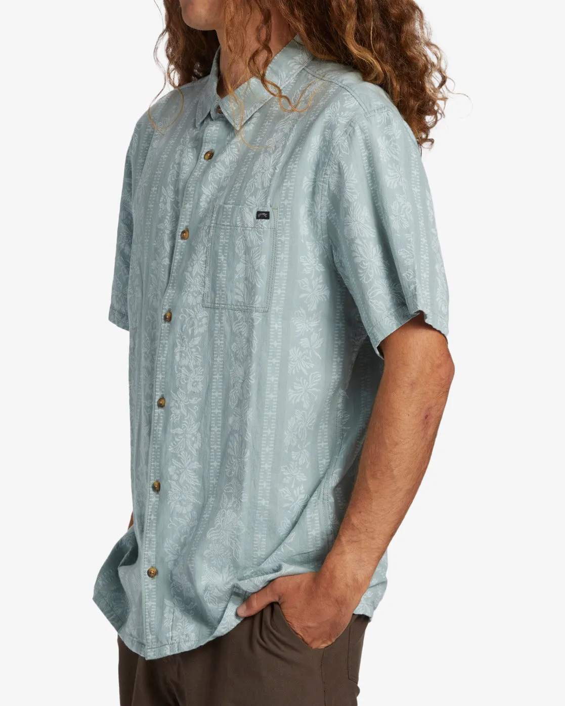 Sundays Jacquard Short Sleeve Shirt - Blue Suede sold by Billabong product image thumbnail 2
