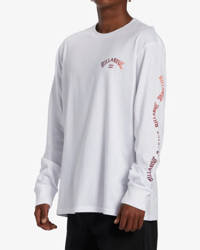 Snaking Arches Long Sleeve T-Shirt - White sold by Billabong