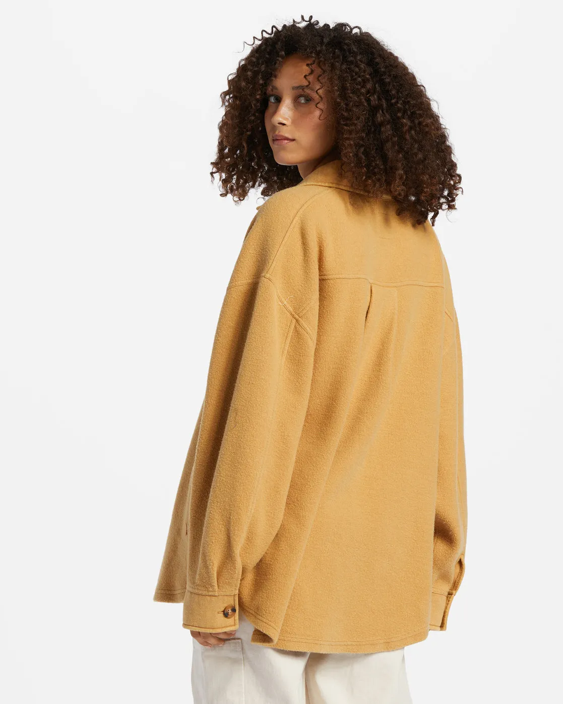 Anytime Shacket Oversized Button-Through Jacket - Cosmic Khaki sold by Billabong product image thumbnail 3