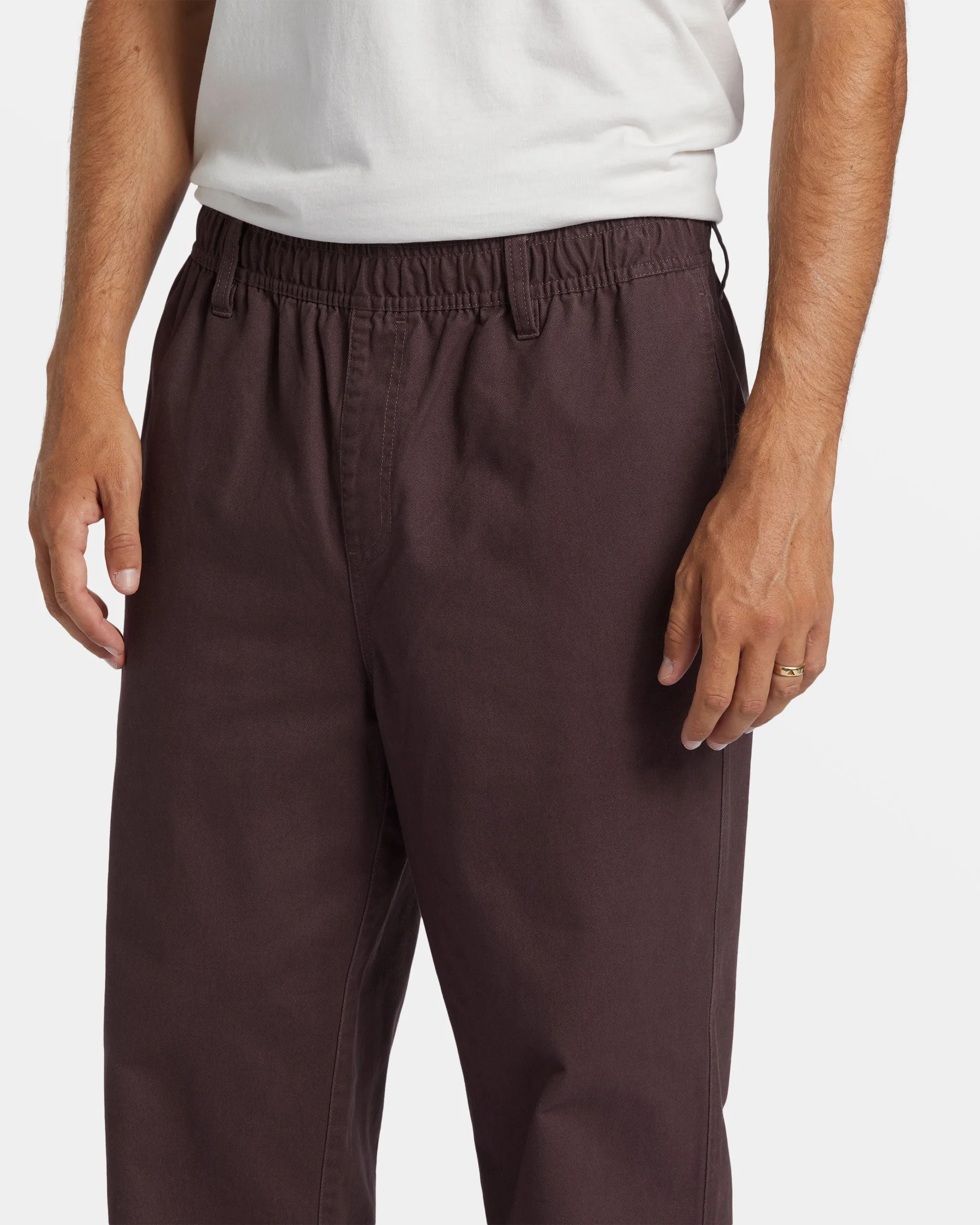 Larry Elastic Waist Pants - Plum sold by Billabong product image thumbnail 4