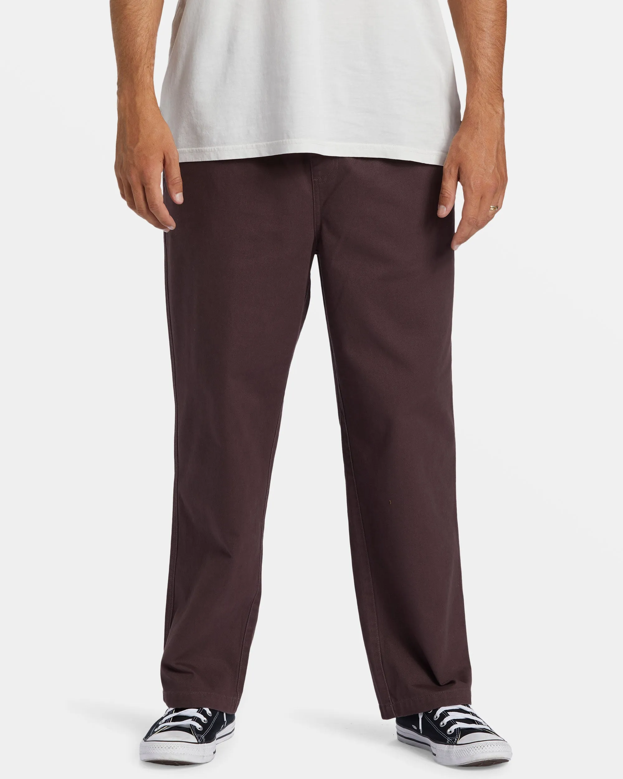Larry Elastic Waist Pants - Plum sold by Billabong