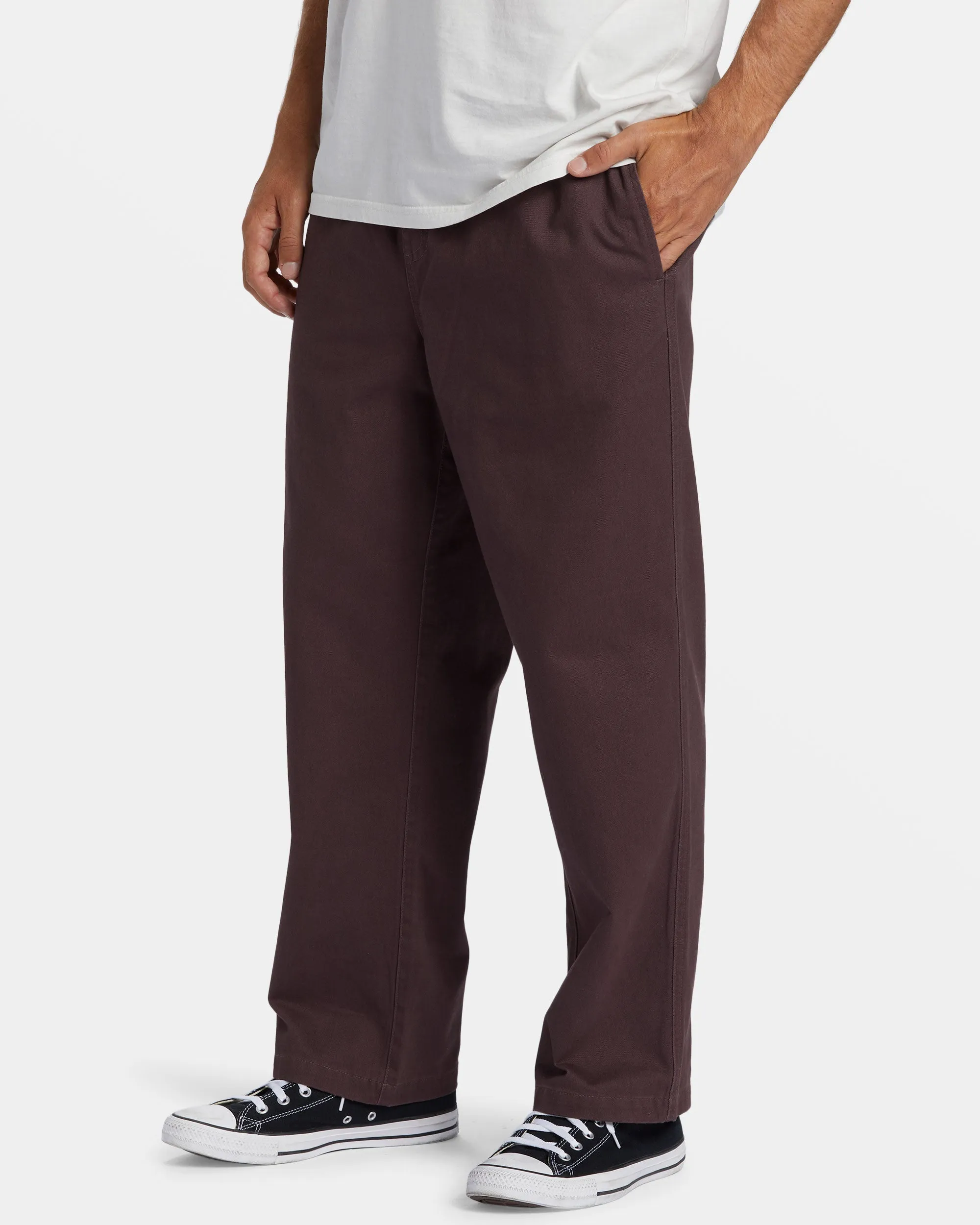 Larry Elastic Waist Pants - Plum sold by Billabong product image thumbnail 3