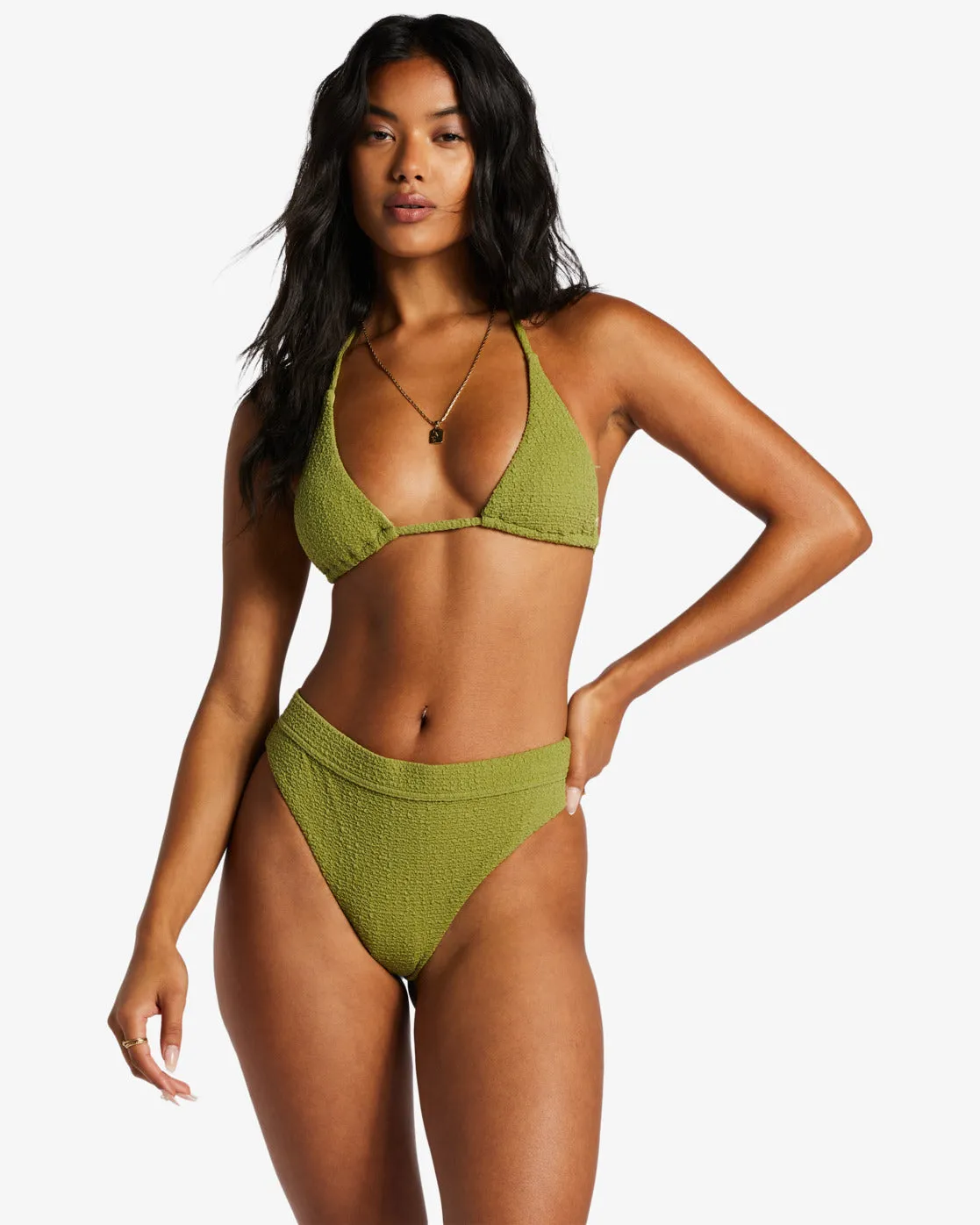 So Dazed Multi-Way Triangle Bikini Top - Green Eyes sold by Billabong