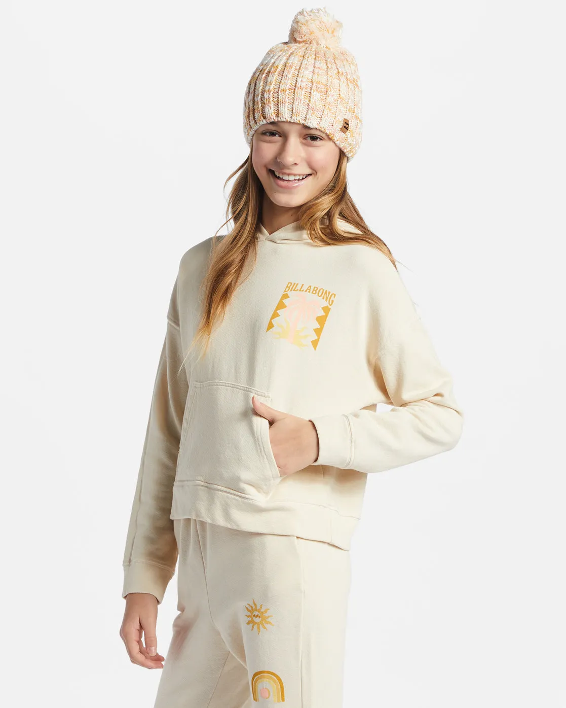 Girls Perfect Weekend Mini Crew Neck Sweatshirt - White Cap sold by Billabong product image thumbnail 2