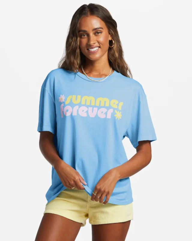 Forever And Ever Oversized T-Shirt - Summer Sky sold by Billabong