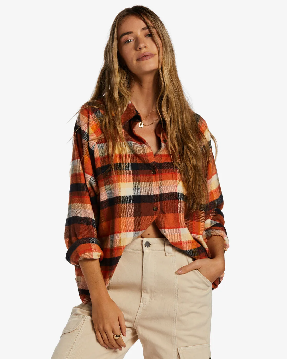 Best Time Long Sleeve Shirt - Mocha sold by Billabong