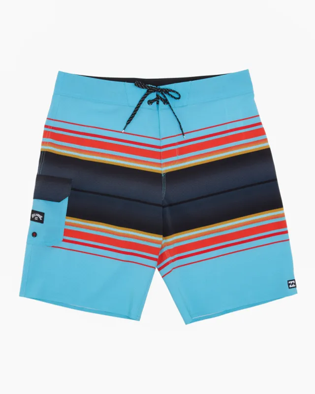 All Day Stripe Pro Performance 20" Boardshorts - Coastal sold by Billabong