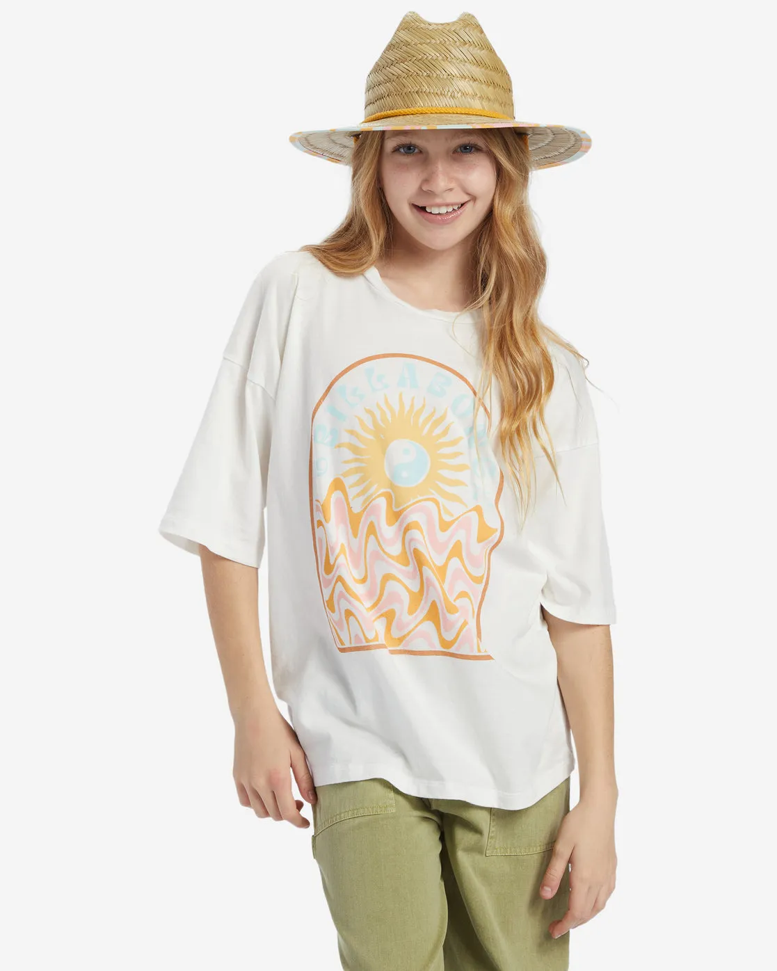 Girls Groovy Nature T-Shirt - Salt Crystal sold by Billabong