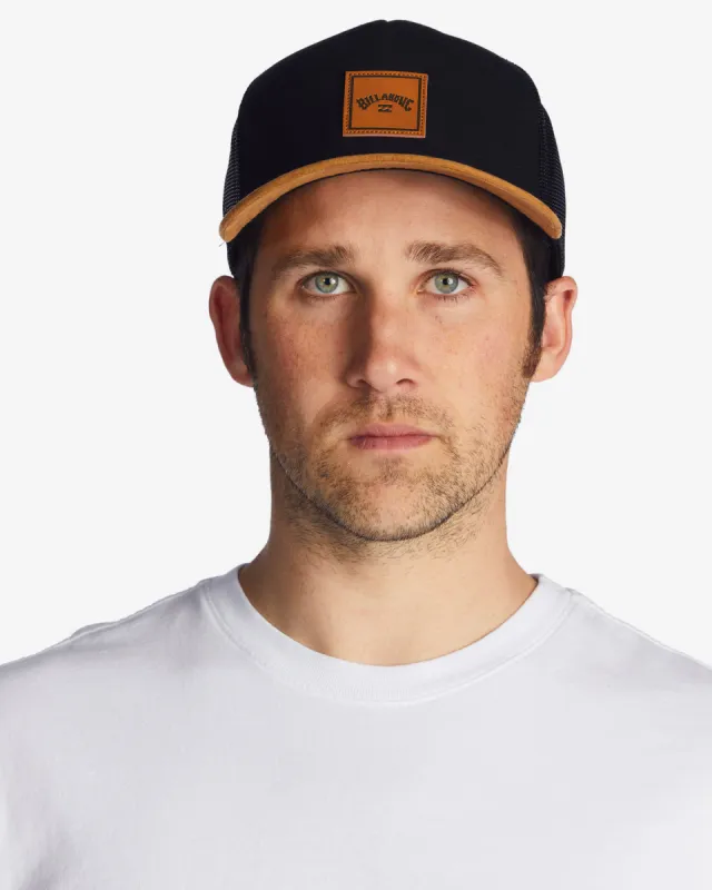 Stacked Trucker Hat - Black/Tan sold by Billabong