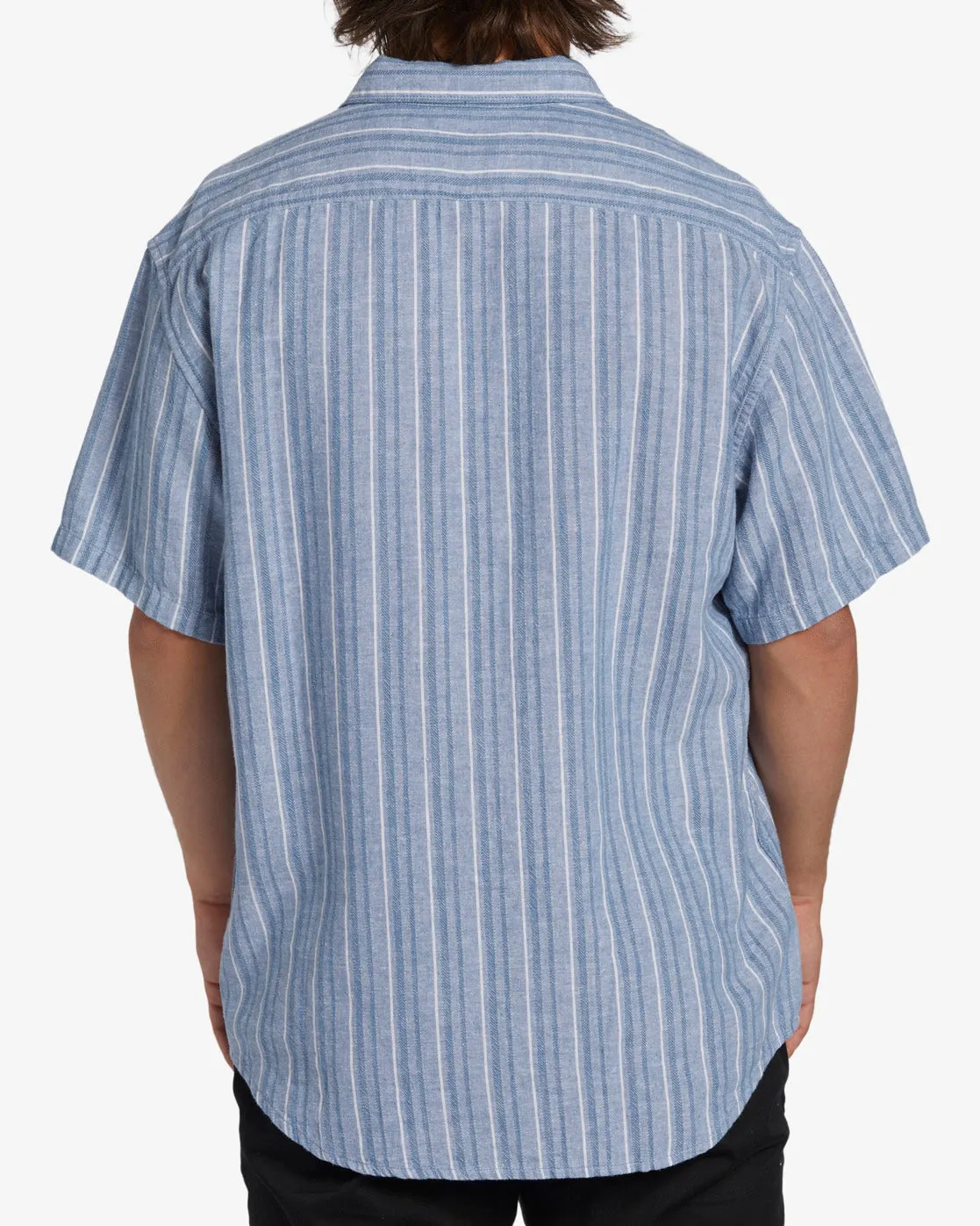 All Day Stripe Short Sleeve Shirt - Vintage Indigo sold by Billabong product image thumbnail 3