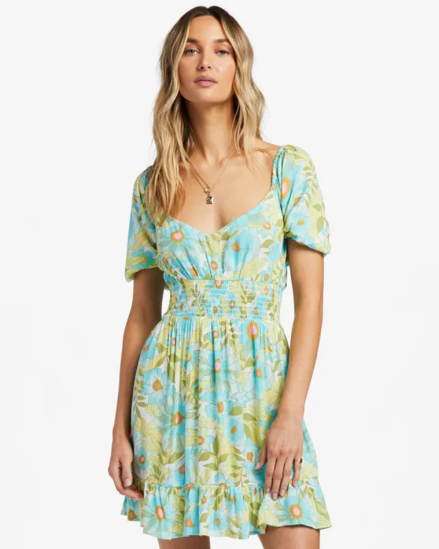 Something Pretty Mini Dress - Ocean Eyes sold by Billabong