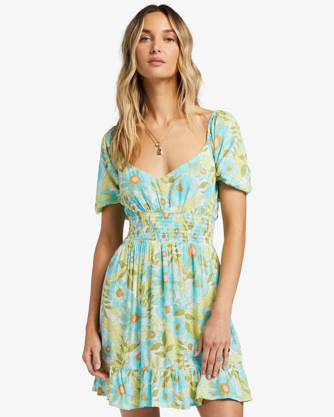 Something Pretty Mini Dress - Ocean Eyes sold by Billabong