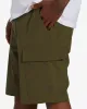 Surftrek Transport 19" Cargo Shorts - Military sold by Billabong