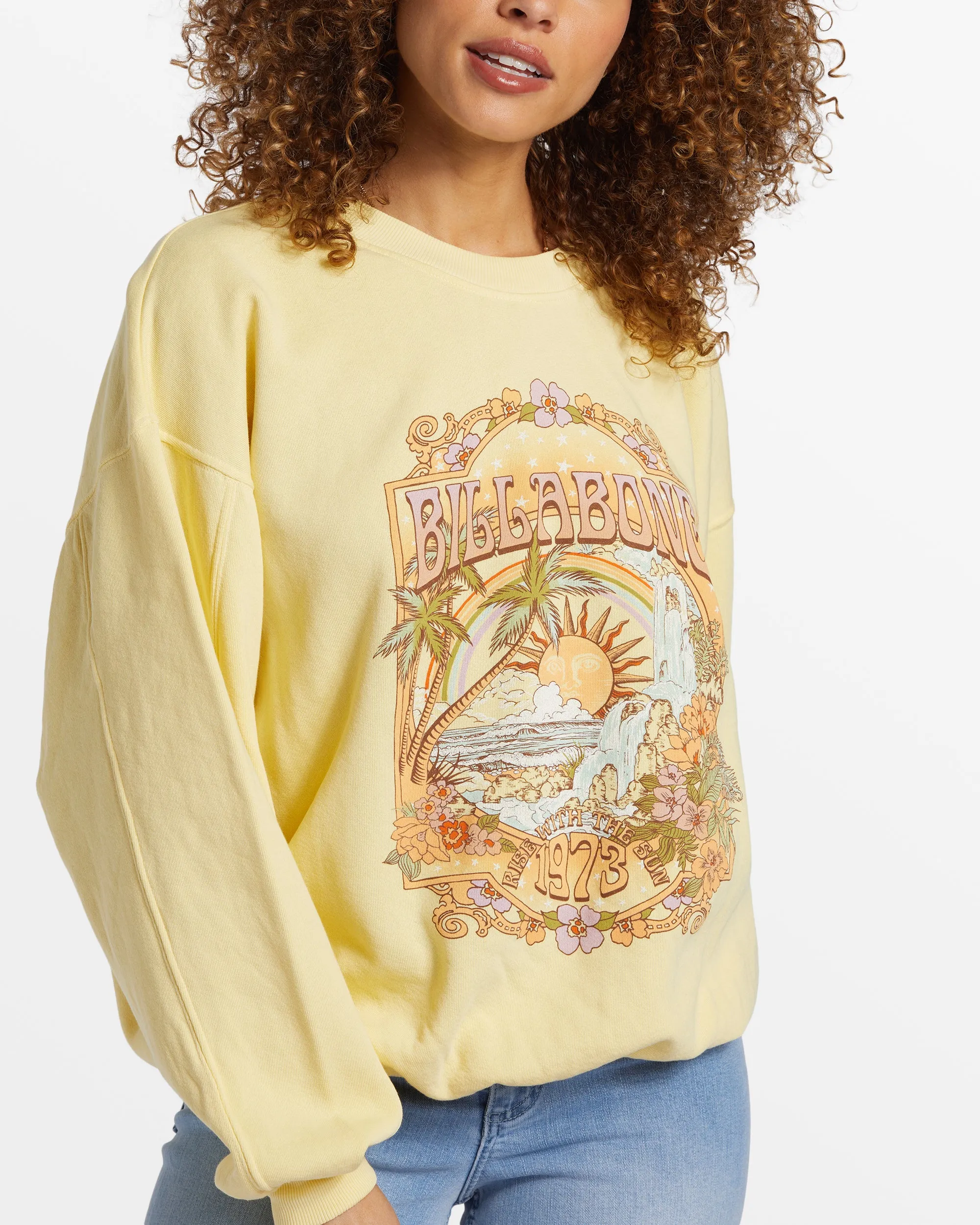 Aloha Kendal Crew Neck Sweatshirt - Mellow Yellow sold by Billabong product image thumbnail 4