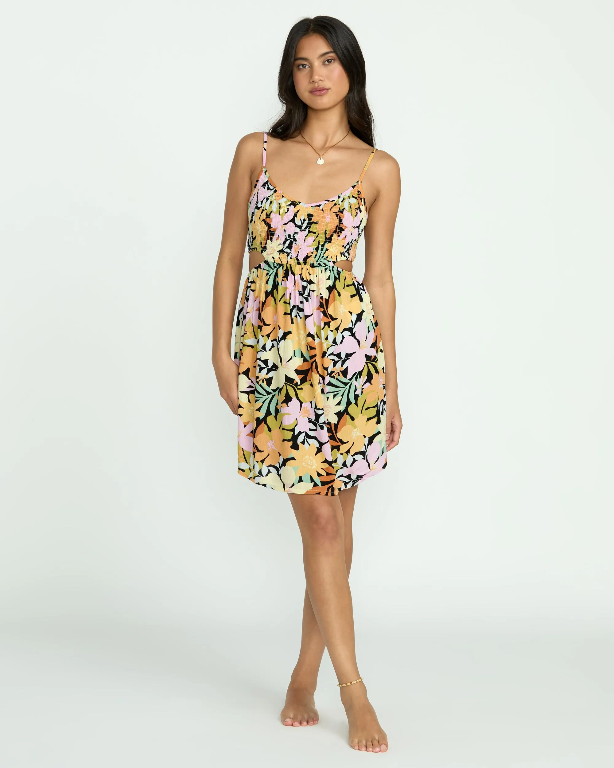 True Desire Mini Cut-Out Dress - Black Pebble 2 sold by Billabong product image thumbnail 5