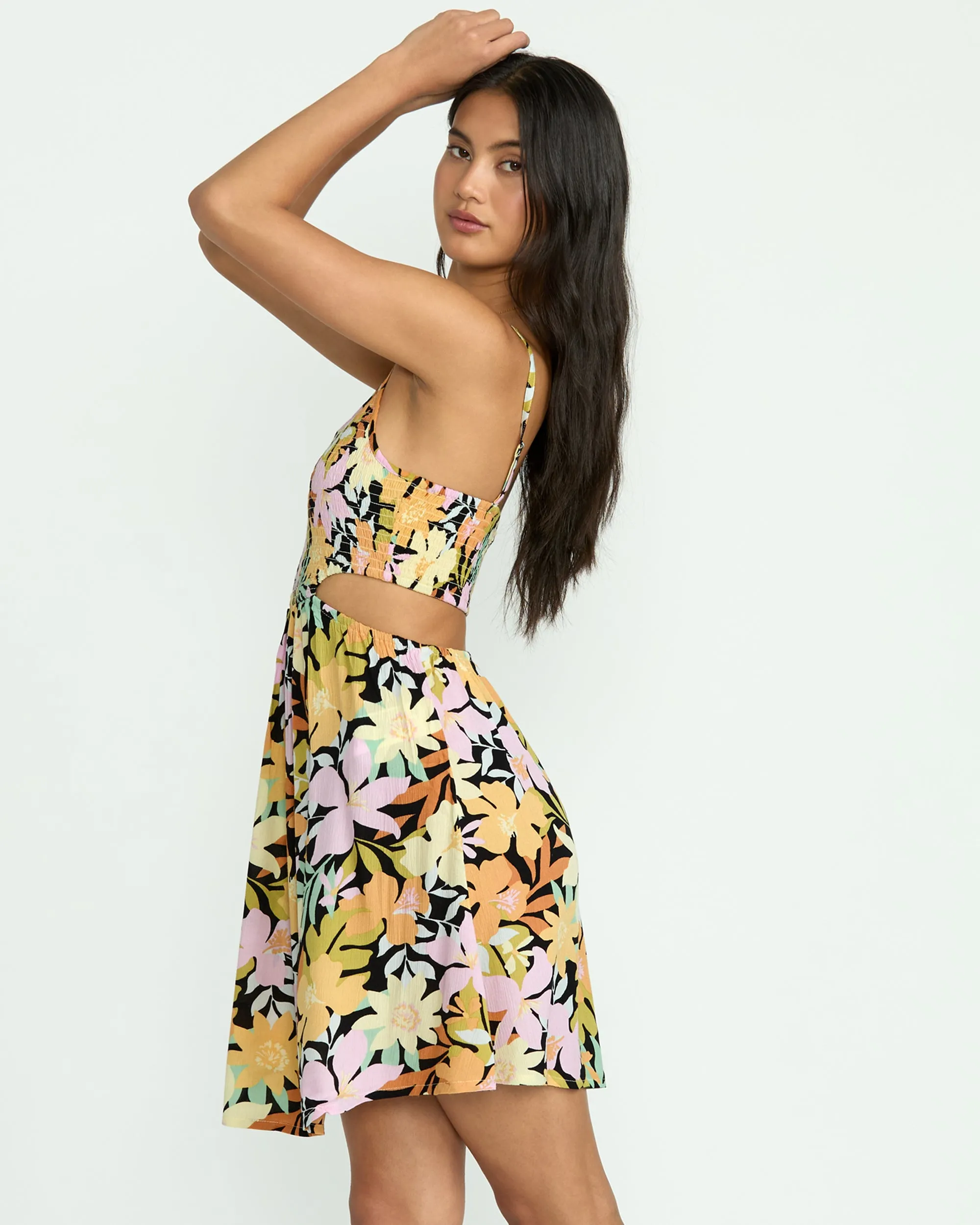 True Desire Mini Cut-Out Dress - Black Pebble 2 sold by Billabong product image thumbnail 3