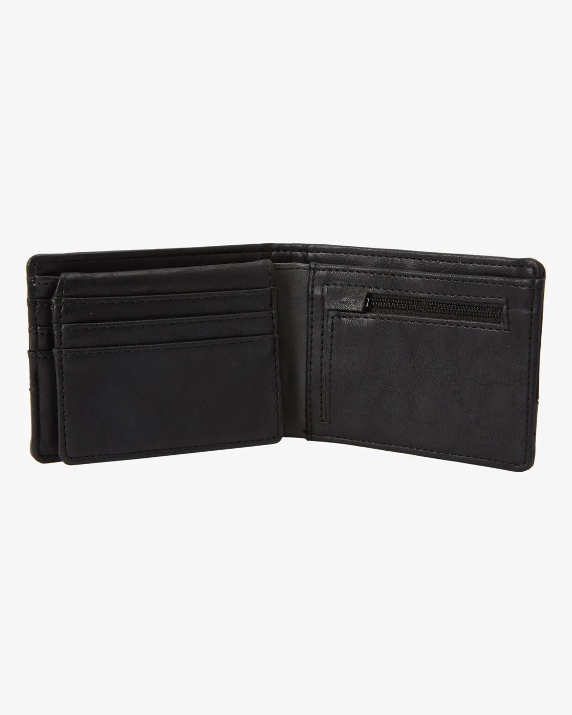 Dimension Faux Leather Bi-Fold Wallet - Black Charcoal sold by Billabong product image thumbnail 2